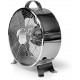 Nedis Retro Desk Fan 9" 25cm , 2-Speed Air Cooler with Carrying Handle - Chrome